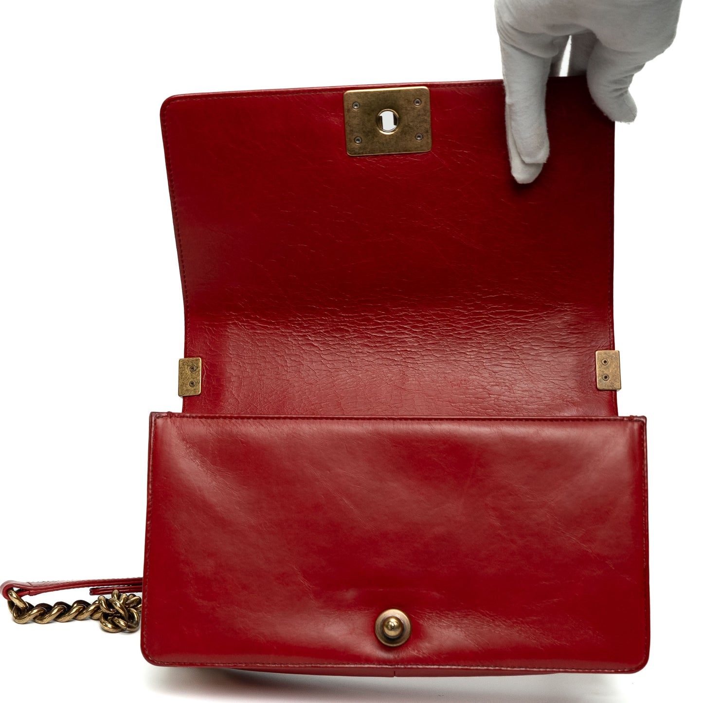 Chanel Boy Bag Red Leather