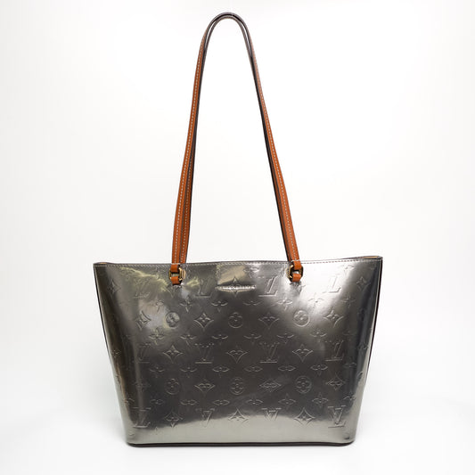 Louis Vuitton Vernis Long Beach PM Gris Métal Tote