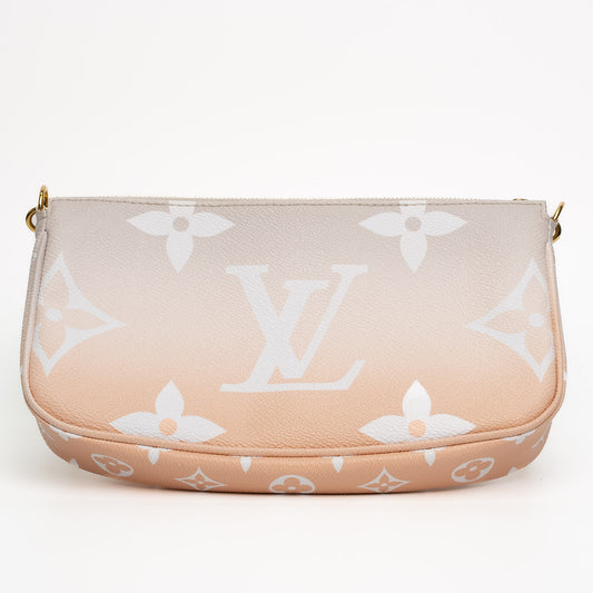 Louis Vuitton Multi Pochette Accessoires Peach Monogram Canvas Bag