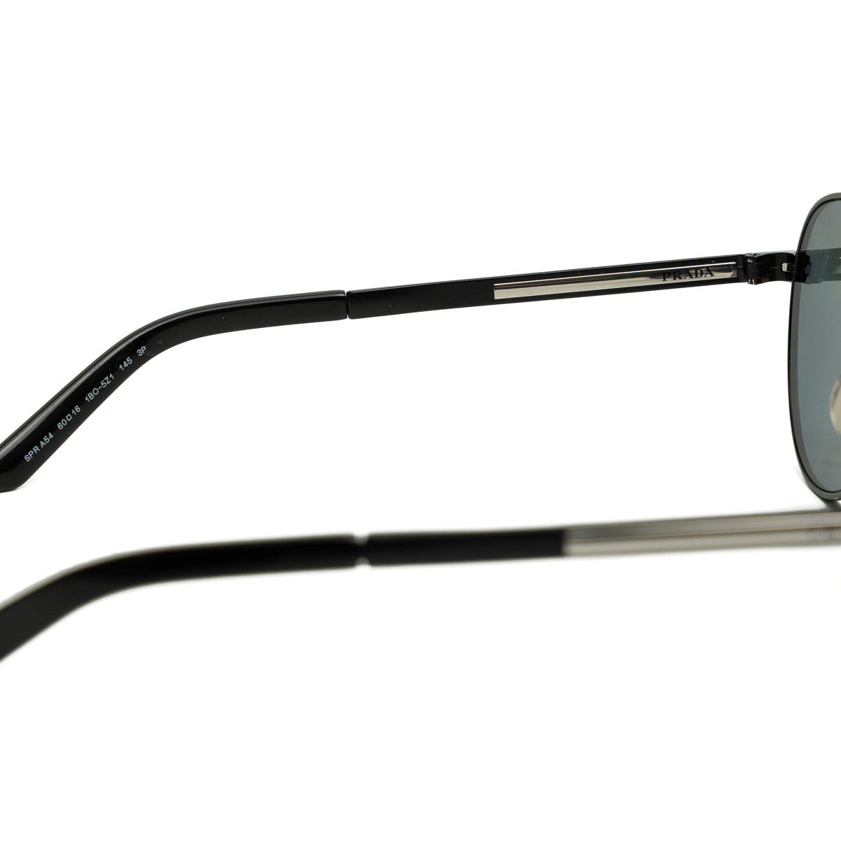 Prada SPR A54 Black Pilot Sunglasses