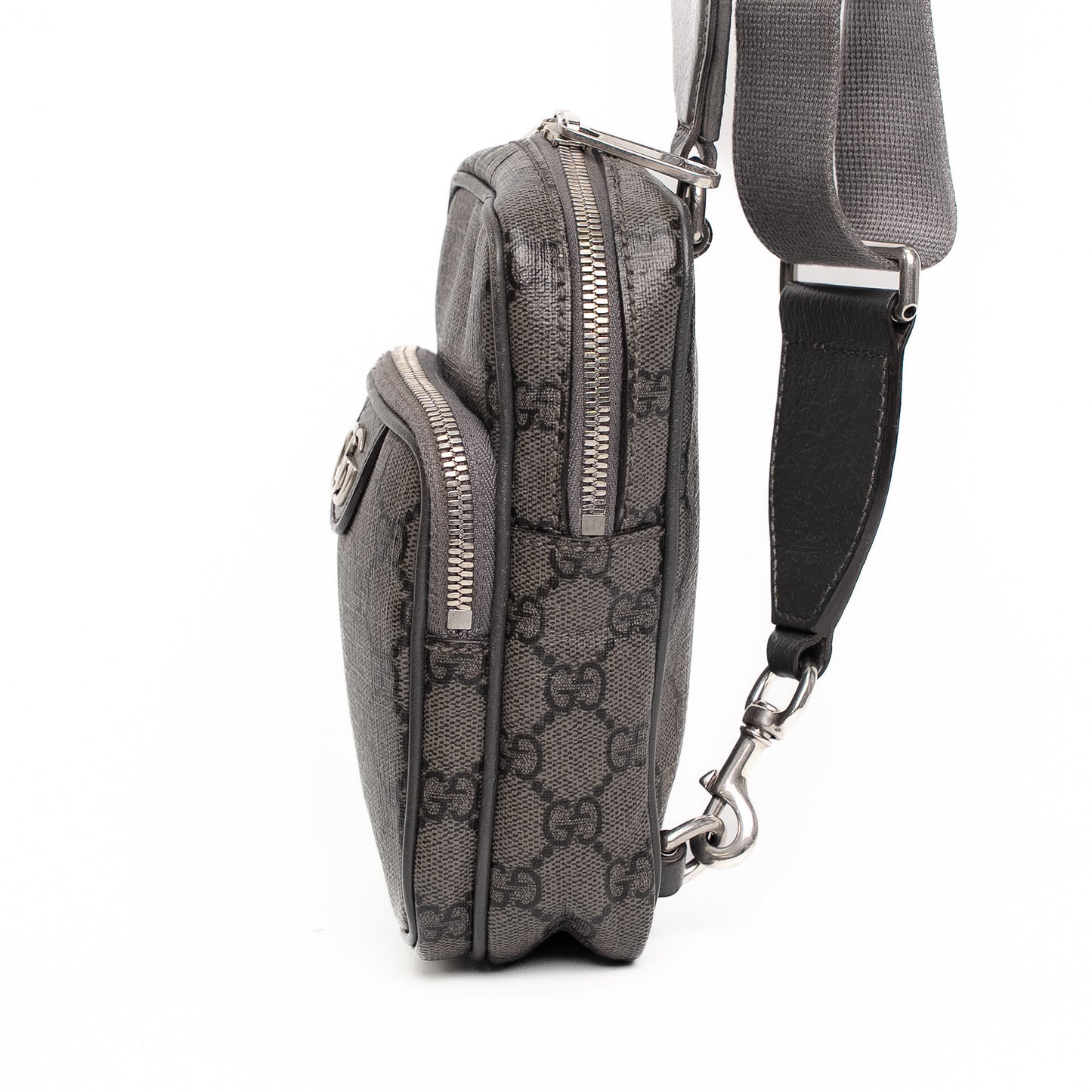 Gucci Ophidia GG Grey Canvas Sling Bag