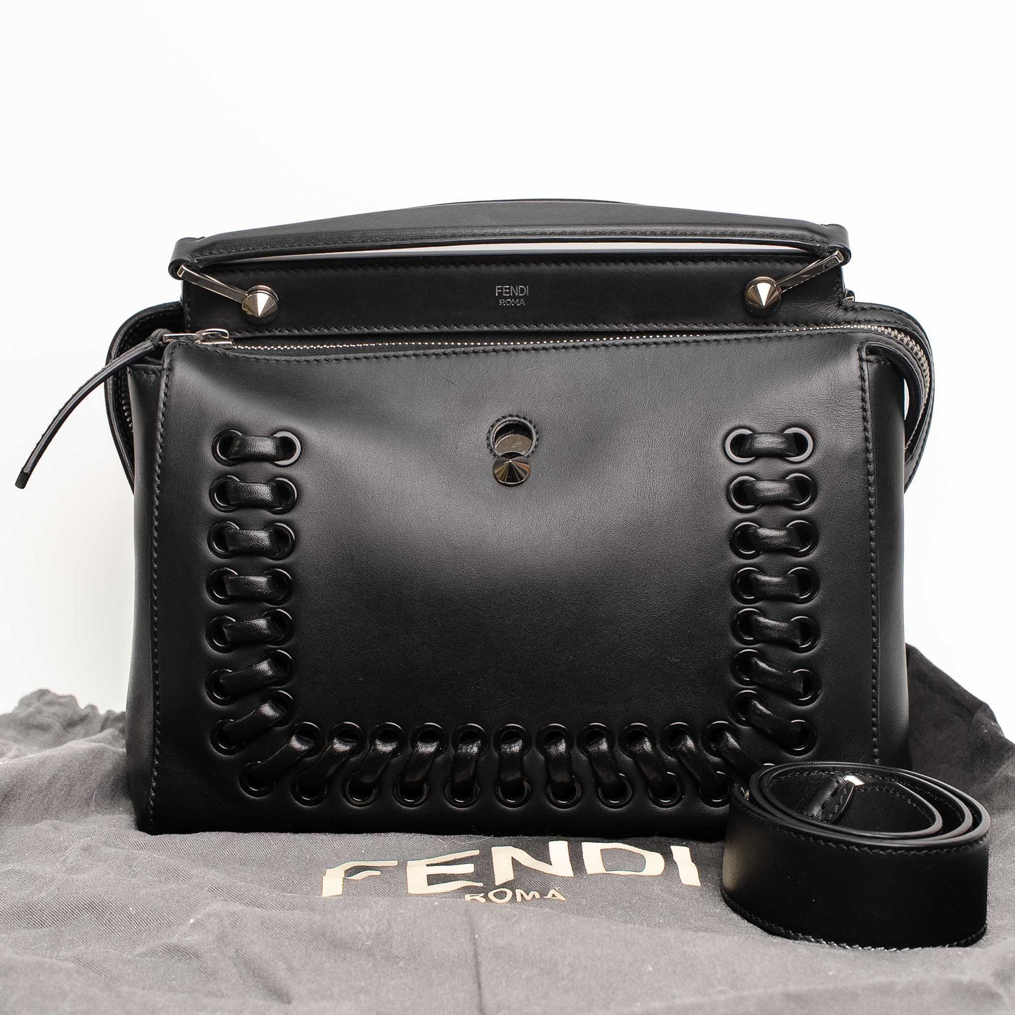 Fendi By The Way Black Leather Bag