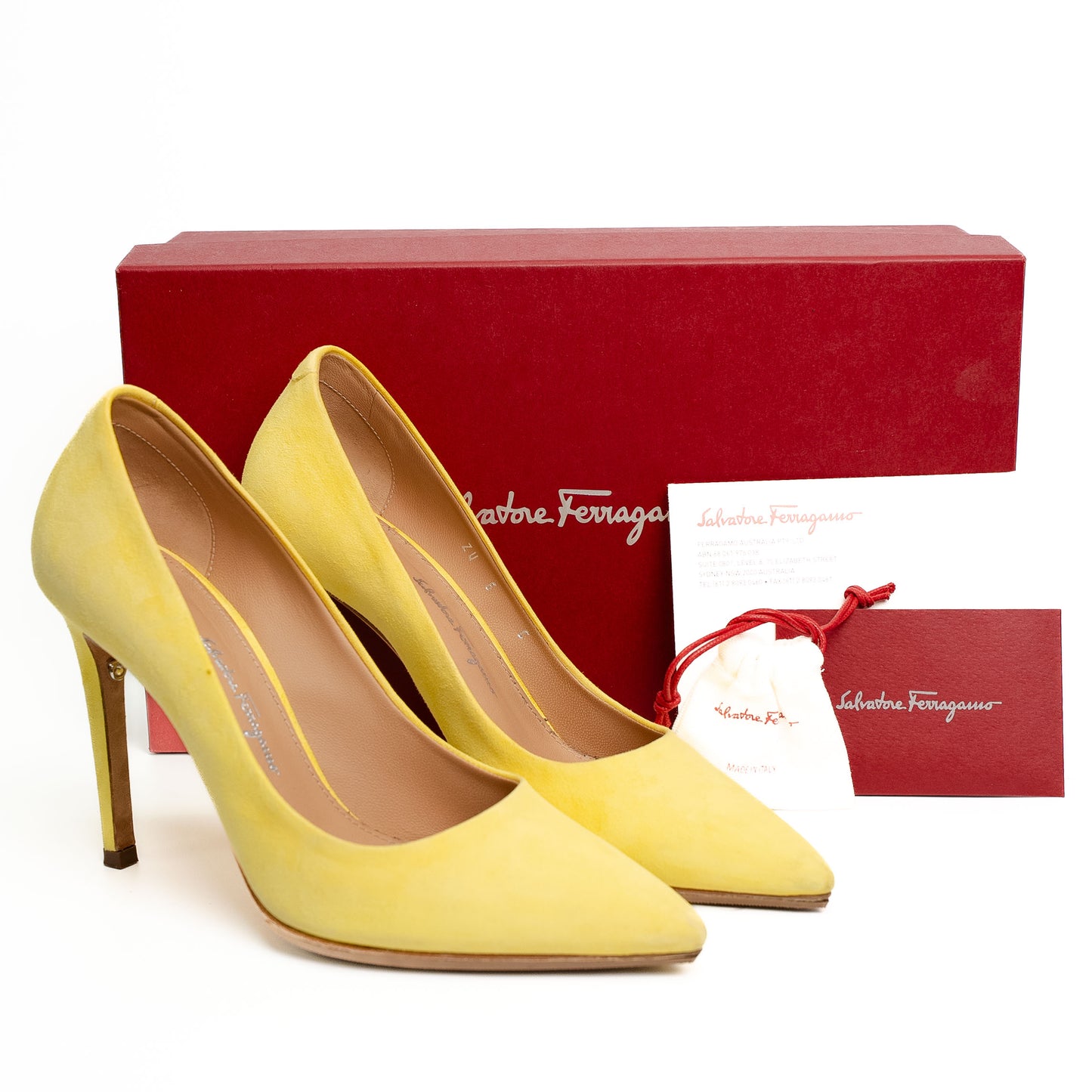 Salvatore Ferragamo Canary Yellow Heels