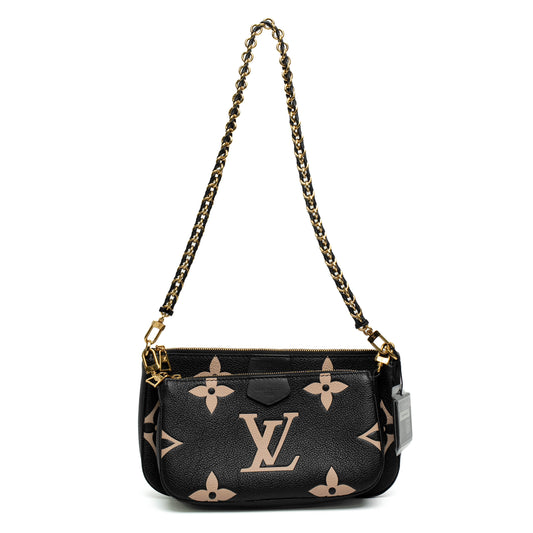 Louis Vuitton Multi Pochette Black Monogram Empreinte Bag