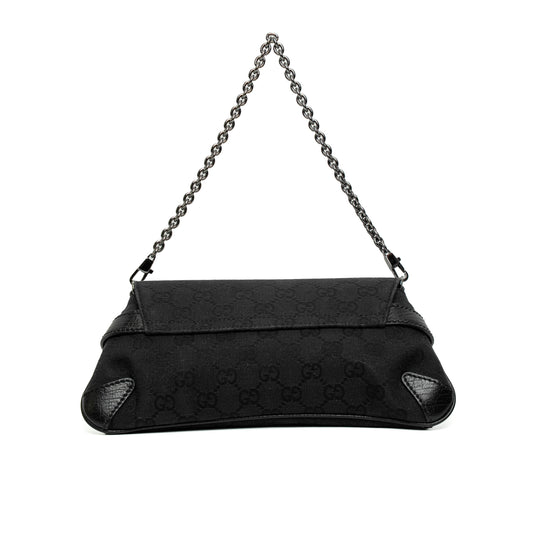 Gucci GG Canvas Horsebit Chain Shoulder Bag