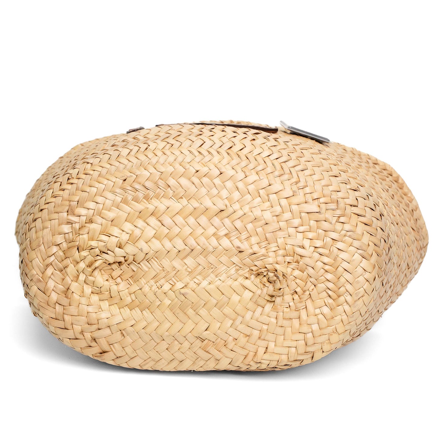 Prada Raffia Woven Leather Tote Bag