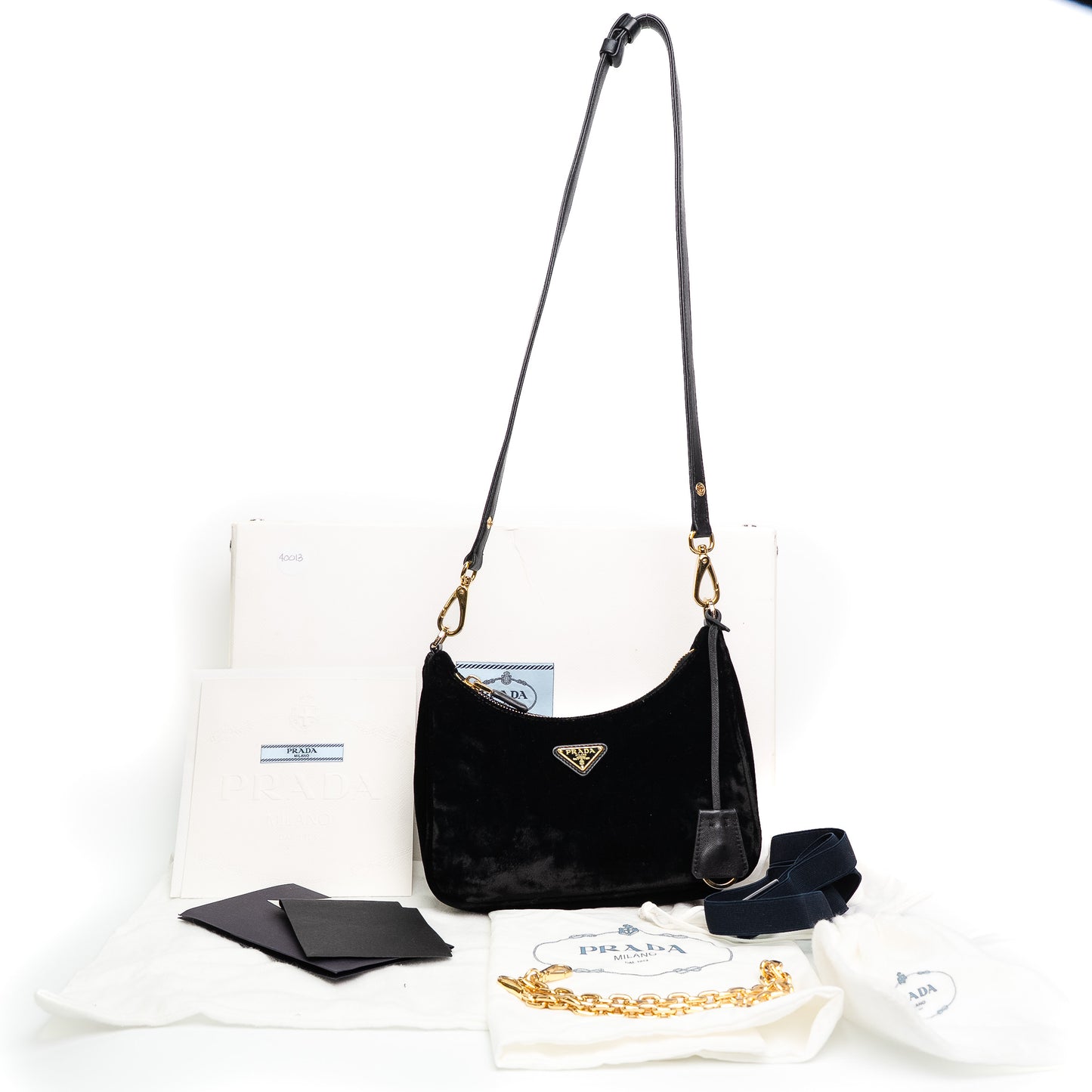Prada Re-Edition Black Velvet Mini Bag