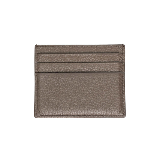 Prada Saffiano Leather Taupe Card Holder Wallet