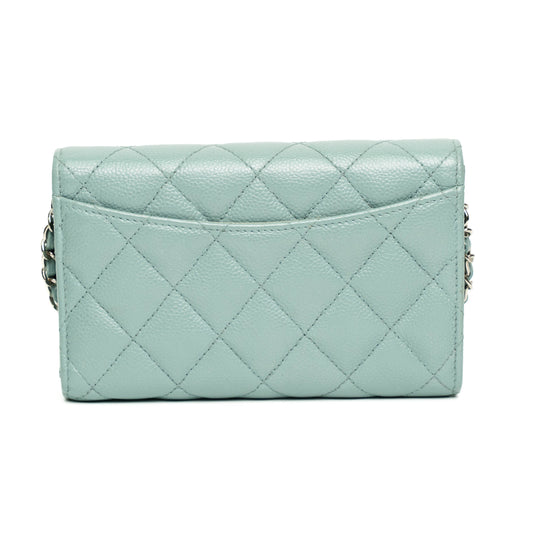 Chanel Classic Light Blue Caviar WOC Bag
