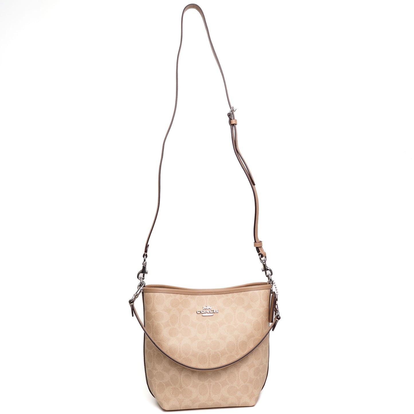 Coach City Bucket Beige Canvas Shoulder Bag