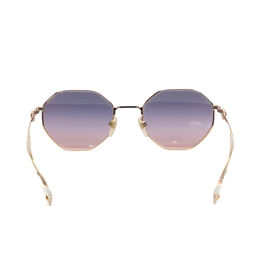 Valentino Hexagon Rose Gold Sunglasses