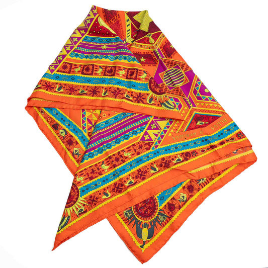 Hermès Ors Bleus D’Afrique Silk Scarf