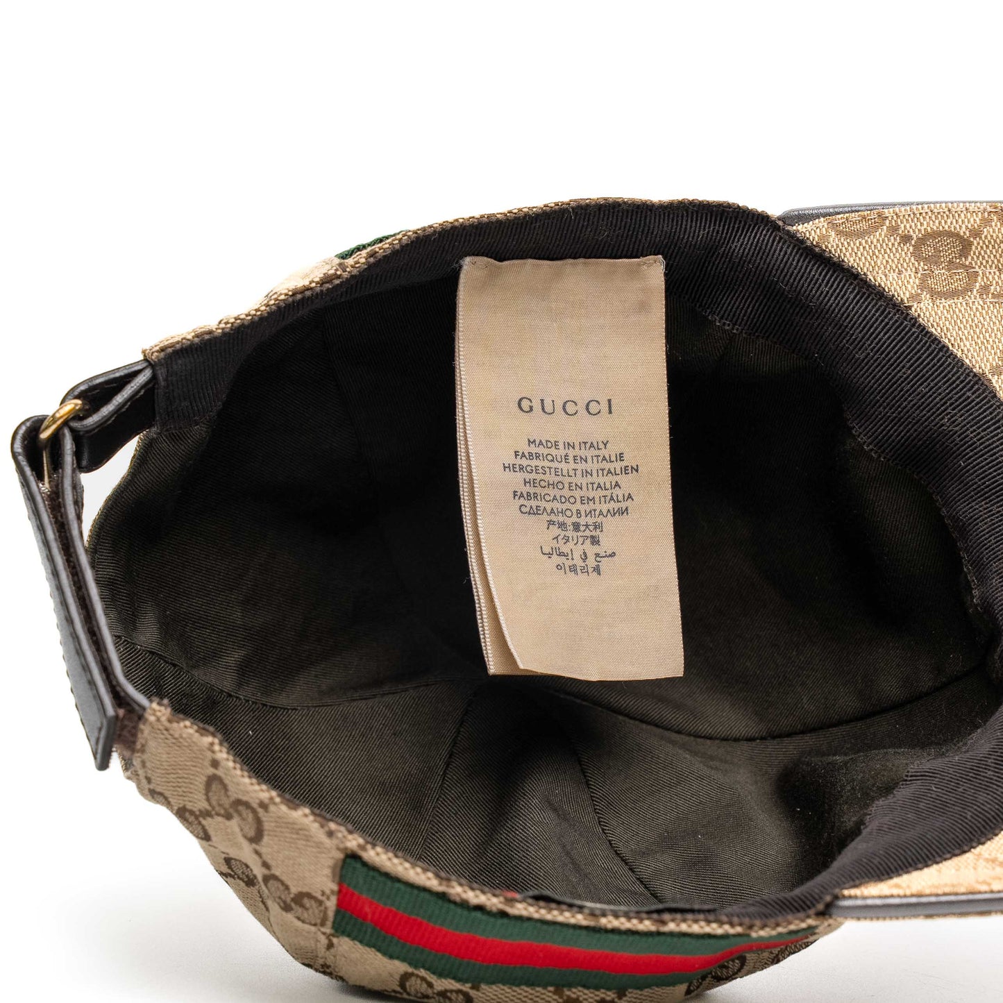 Gucci signature GG Canvas Web Stripe Cap
