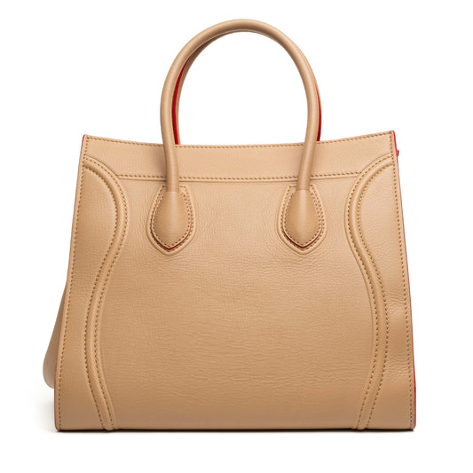 Céline Phantom Luggage Beige Leather Tote Bag