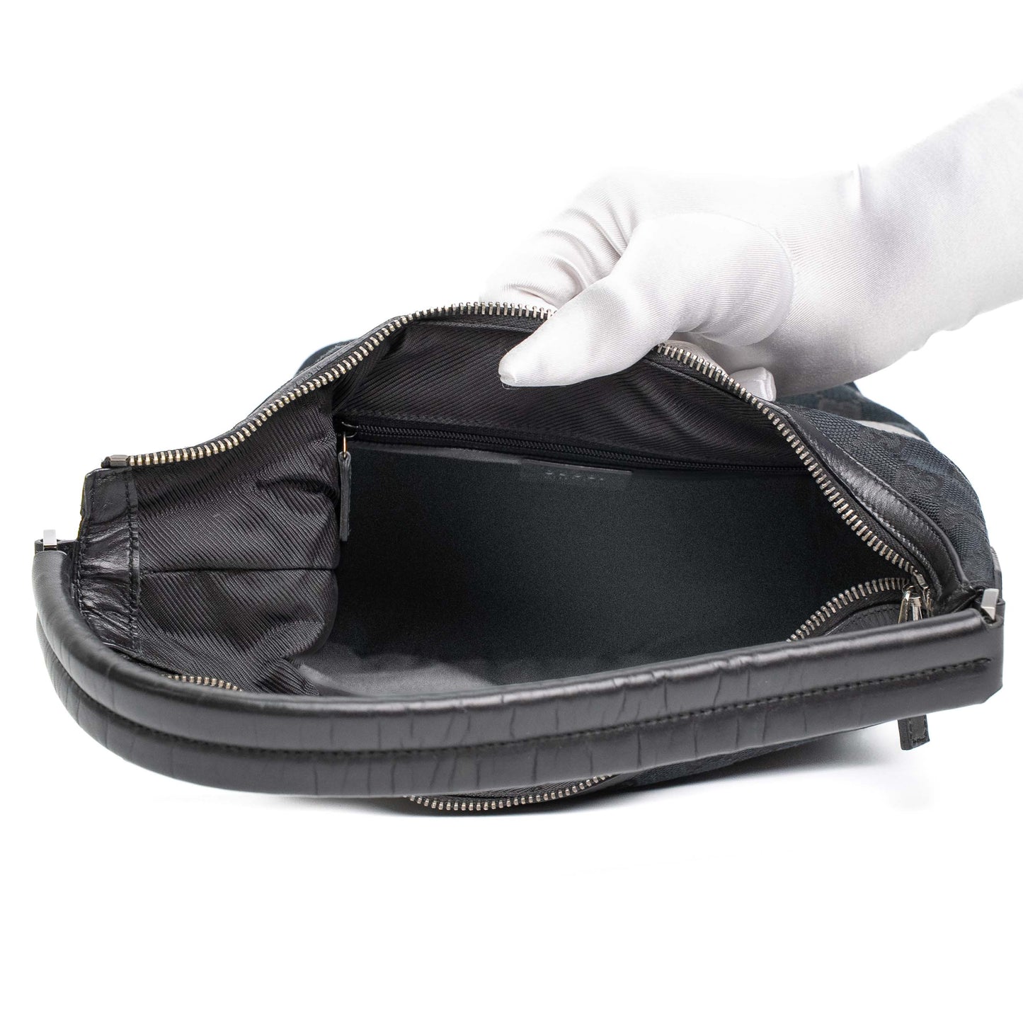 Gucci GG Canvas Black Shoulder Bag