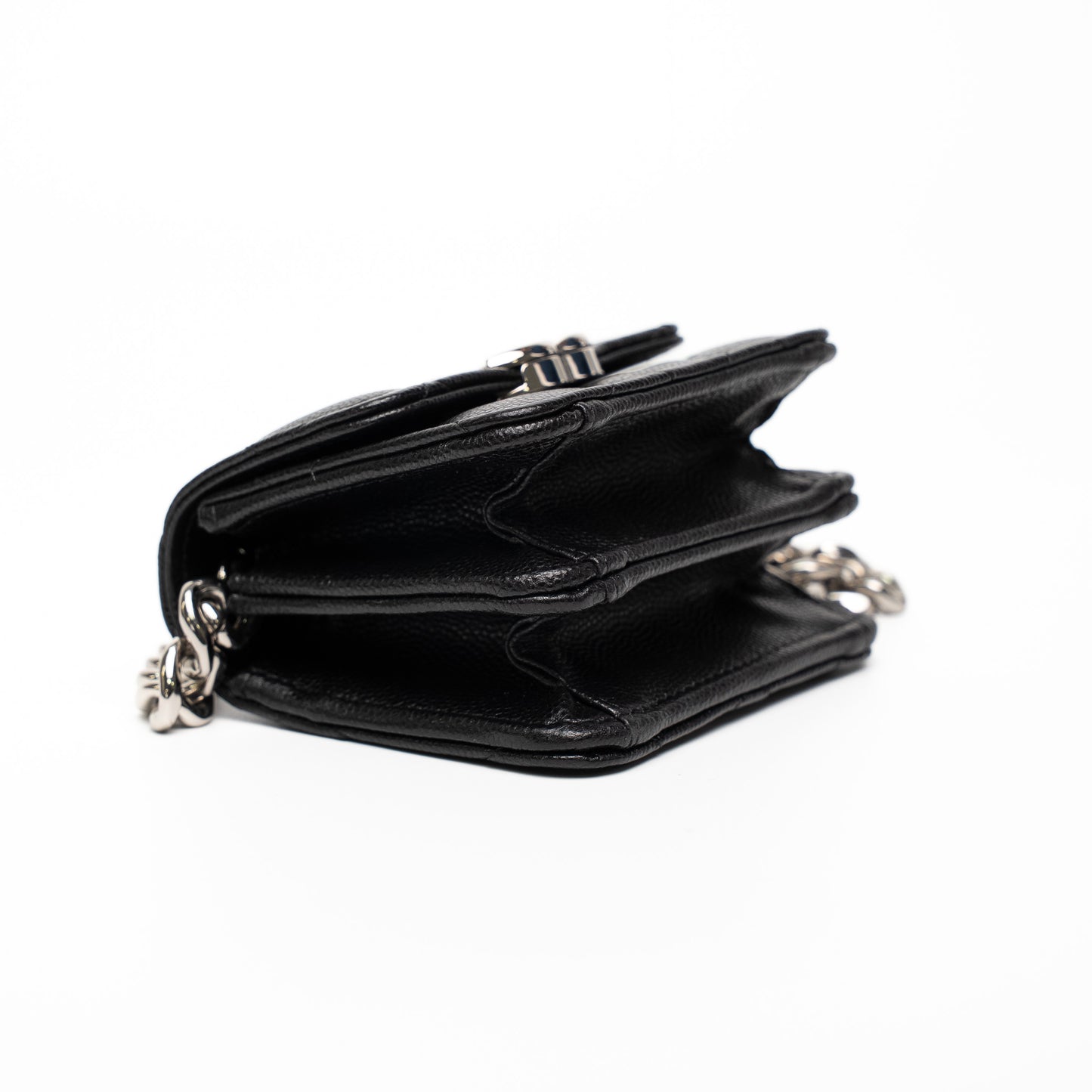 Chanel Mini CC Black Caviar Chain Shoulder Bag