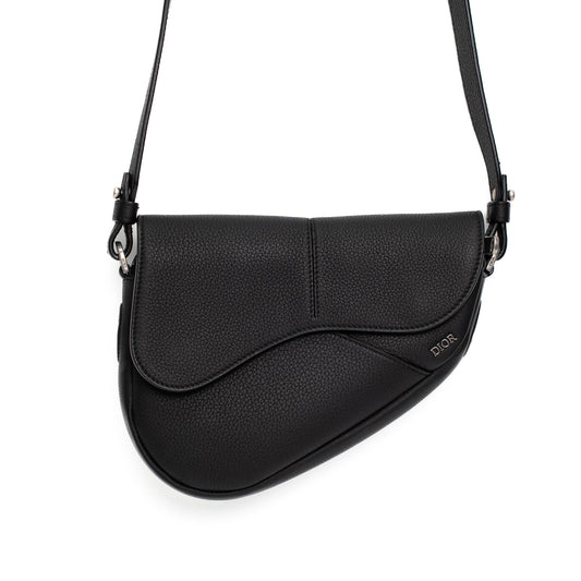 Dior Mini Saddle Black Leather Shoulder Bag