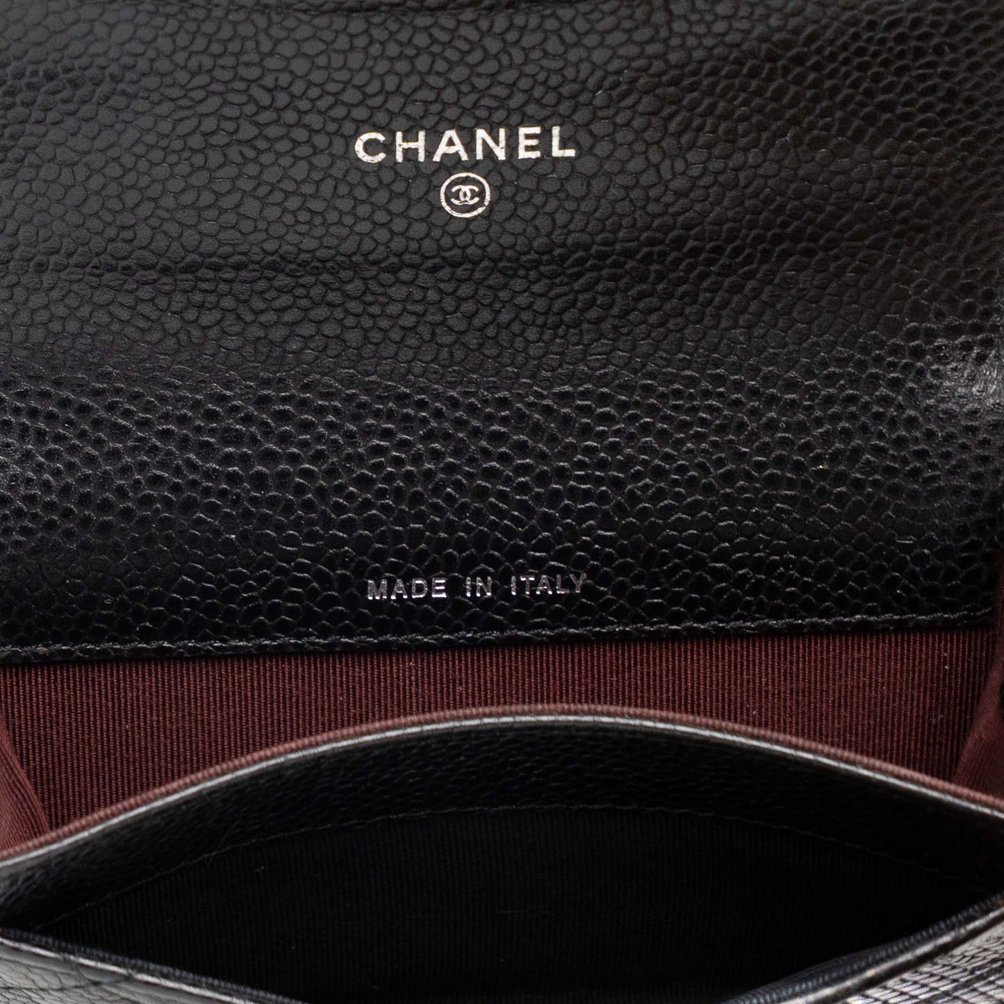 Chanel Classic Flap Black Caviar Card Holder Wallet