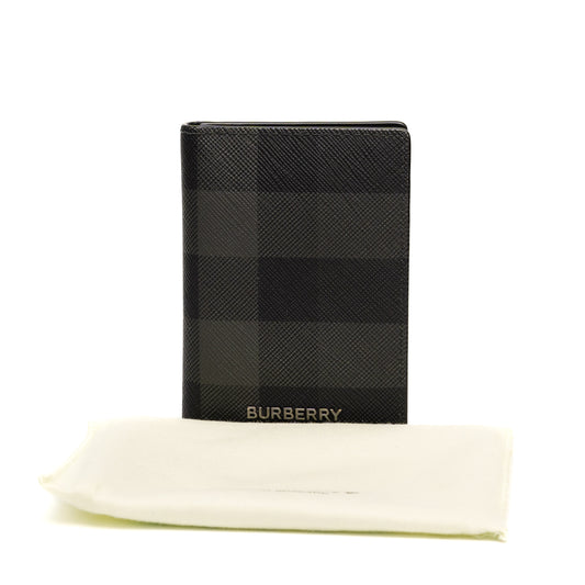 Burberry Charcoal Check Folding Card Case