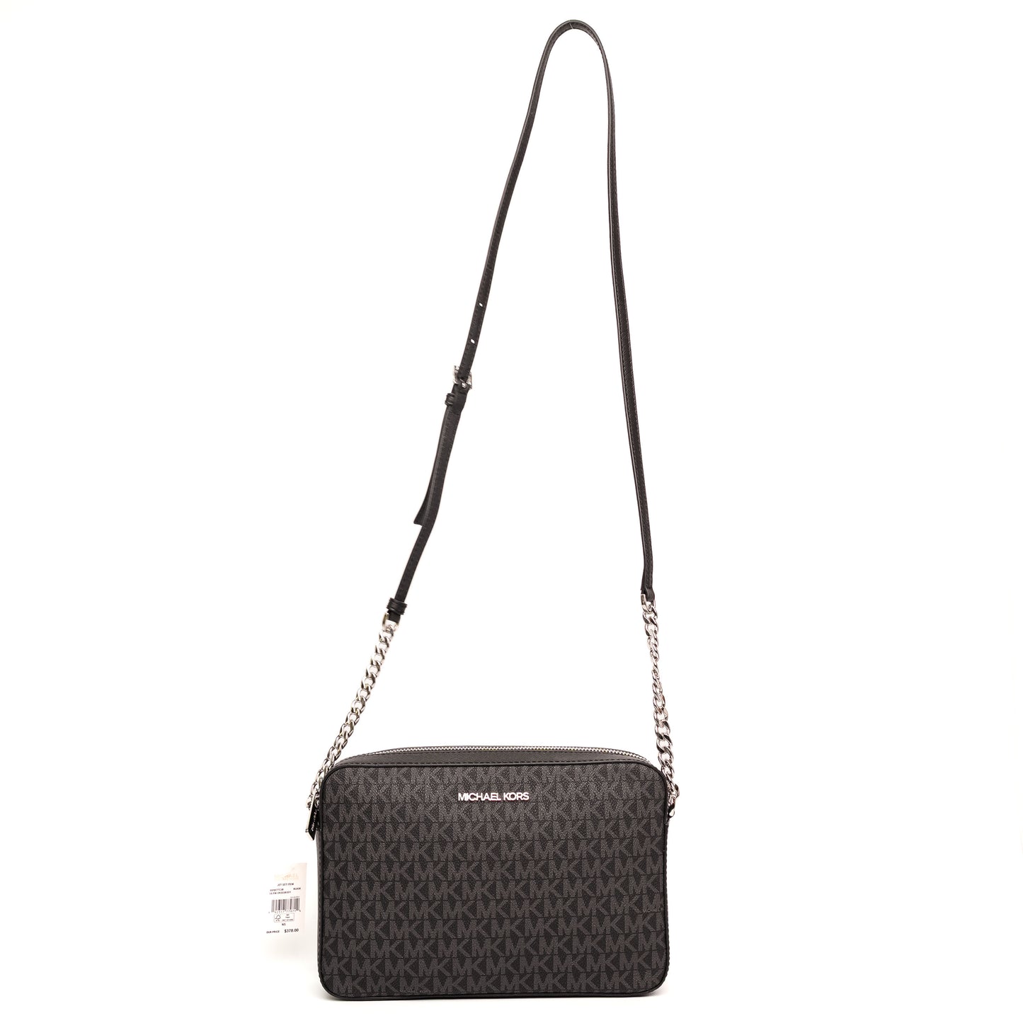 Michael Kors Jet Set Black Logo Crossbody Bag
