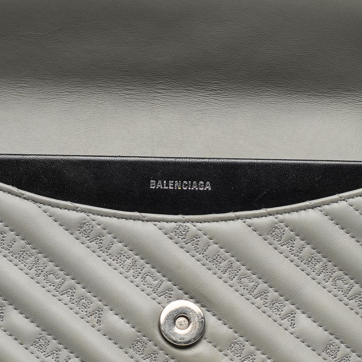 Balenciaga Grey Quilted Chain Shoulder Bag