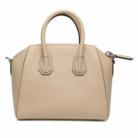 Givenchy Mini Antigona Beige Leather Bag