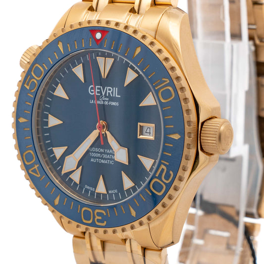 Gevril Hudson Yards Blue Gold Watch