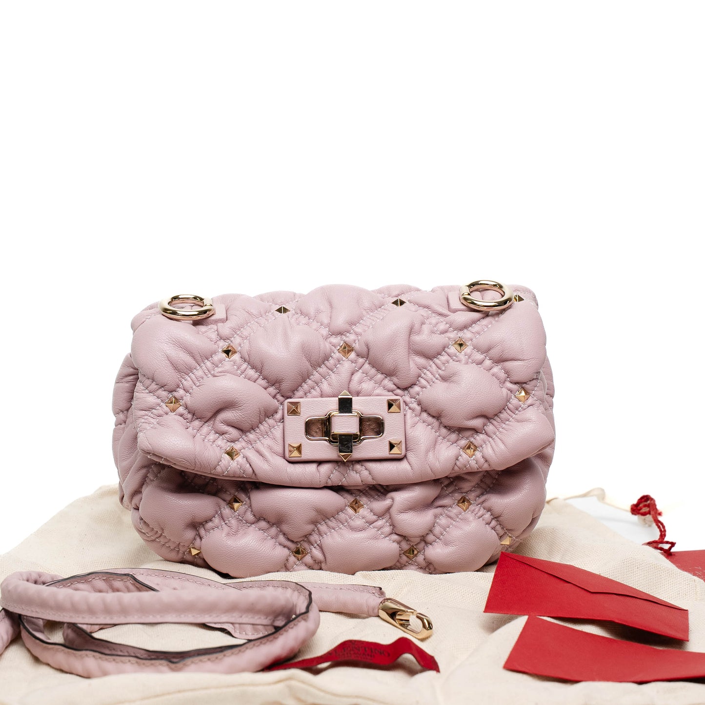 Valentino Pink Rockstud Shoulder Bag