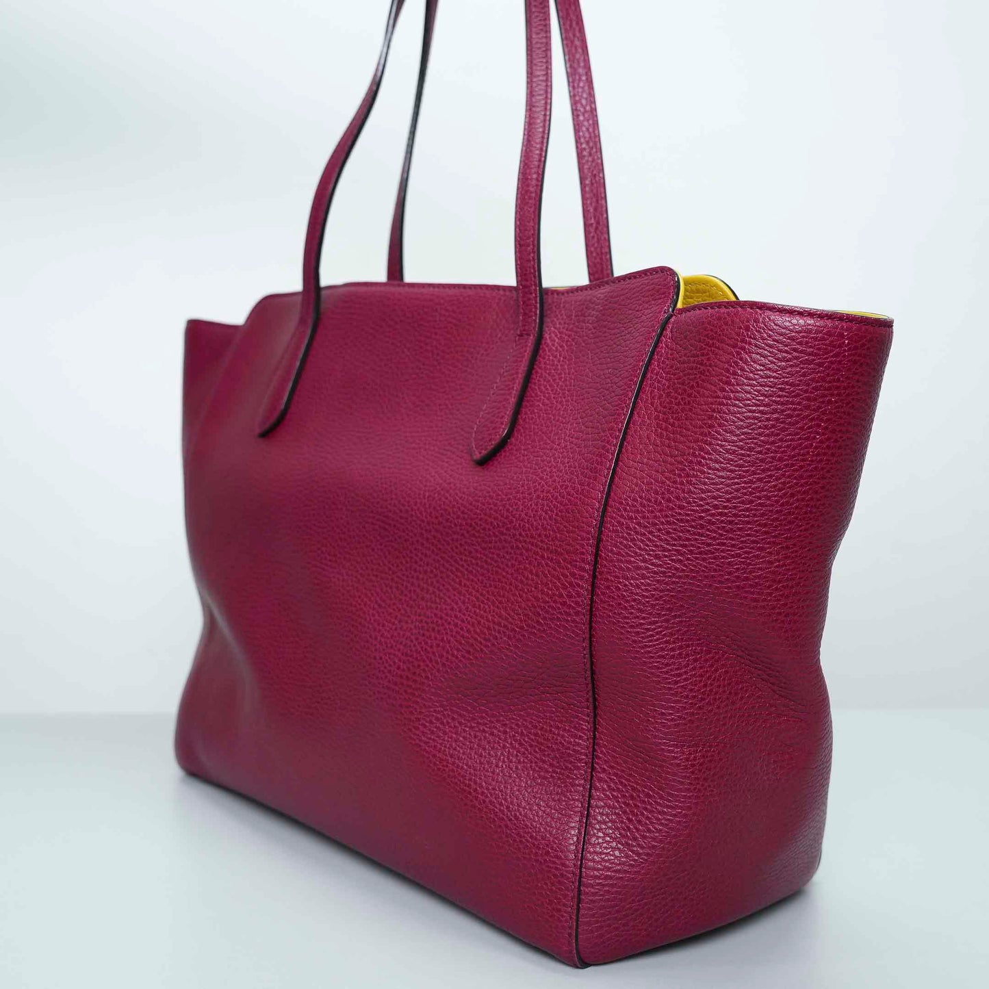 Gucci Raspberry Calfskin Swing Tote