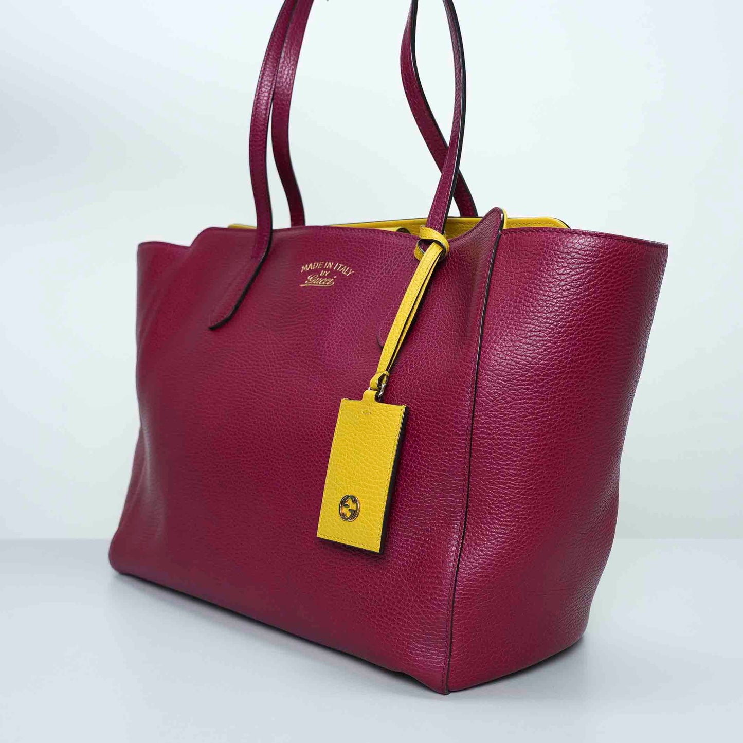 Gucci Raspberry Calfskin Swing Tote