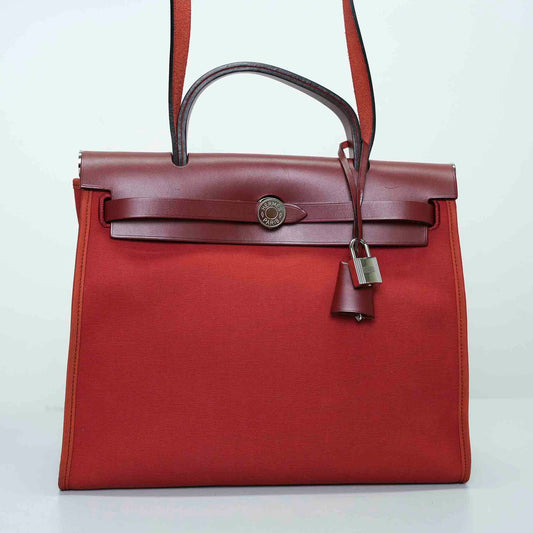 Hermès Herbag Zip 31 PM Rouge Grenat