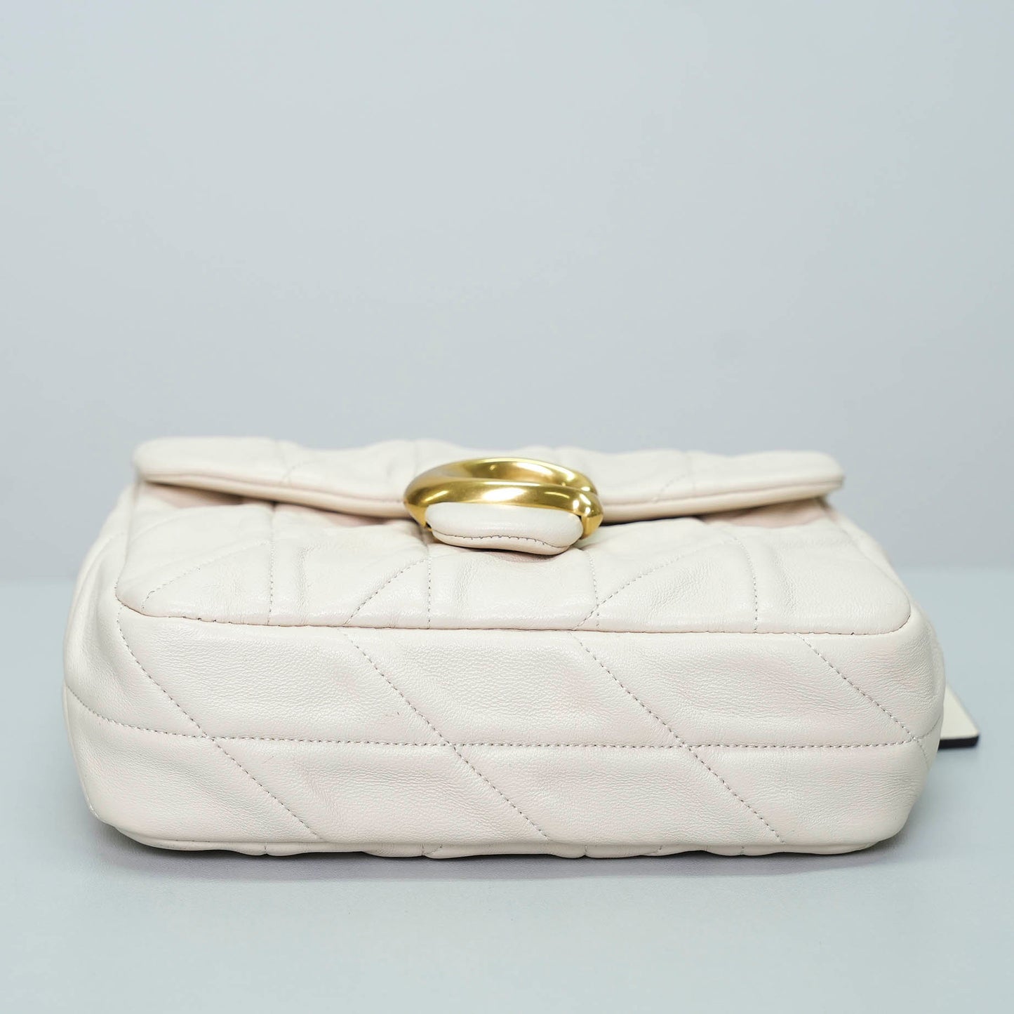 Coach Quilted Leather Shoulder Bag in Chalk