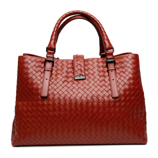 Bottega Veneta Small Roma Woven Satchel
