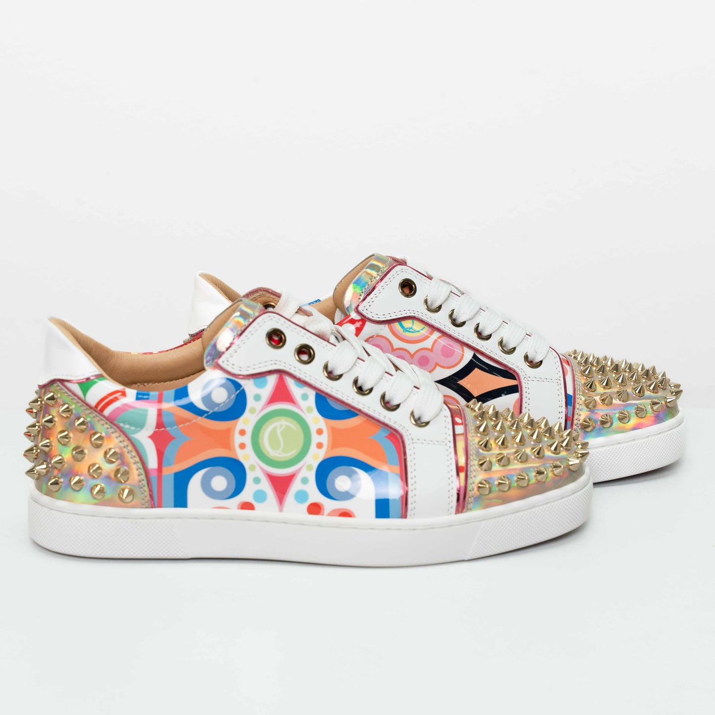 Christian Louboutin Multicolour Viera 2 Spiked Sneakers