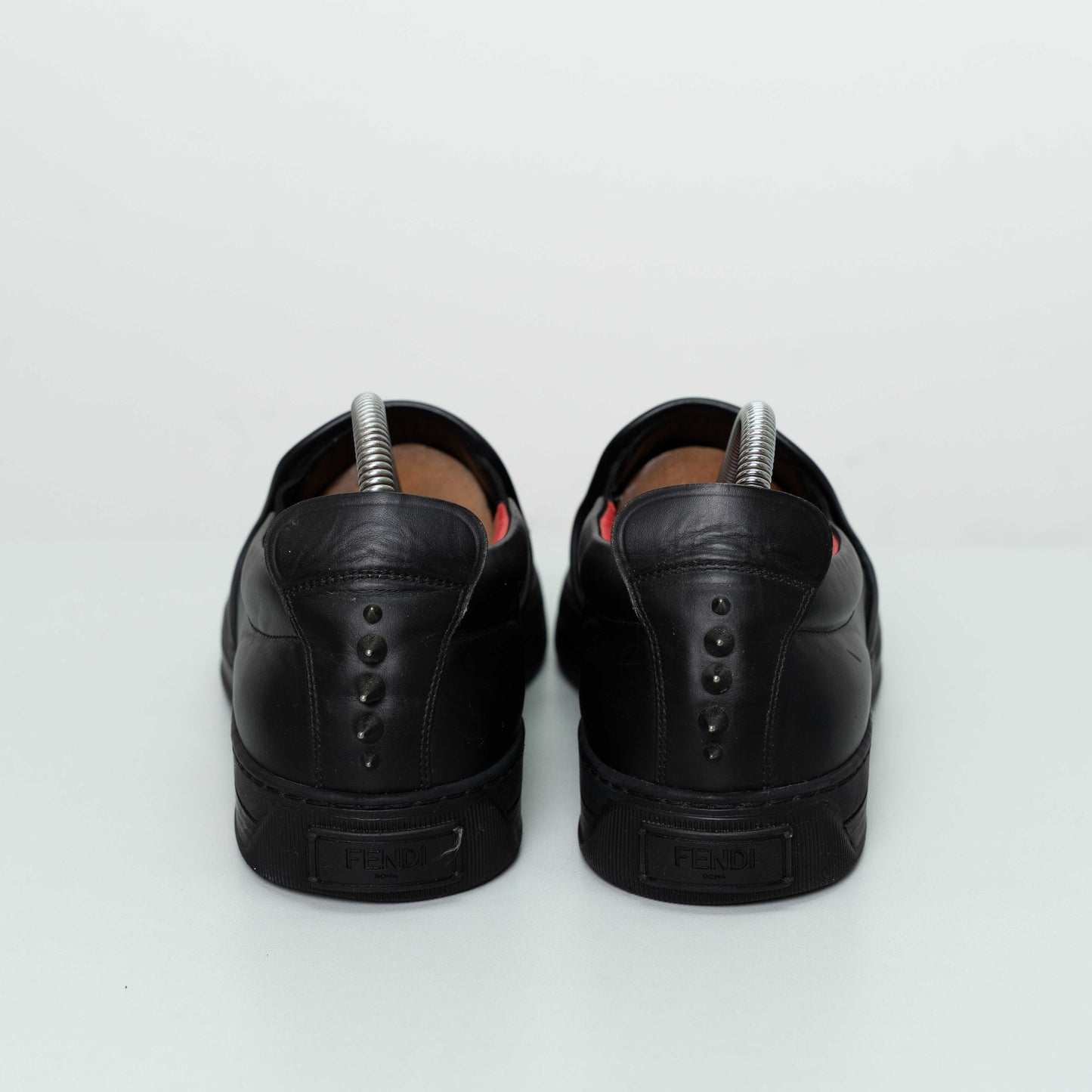 Fendi Black Monster Eyes Slip-On Sneakers