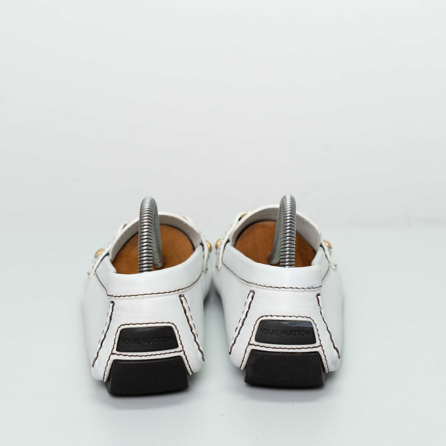 Louis Vuitton Monte Carlo White Leather Moccasins