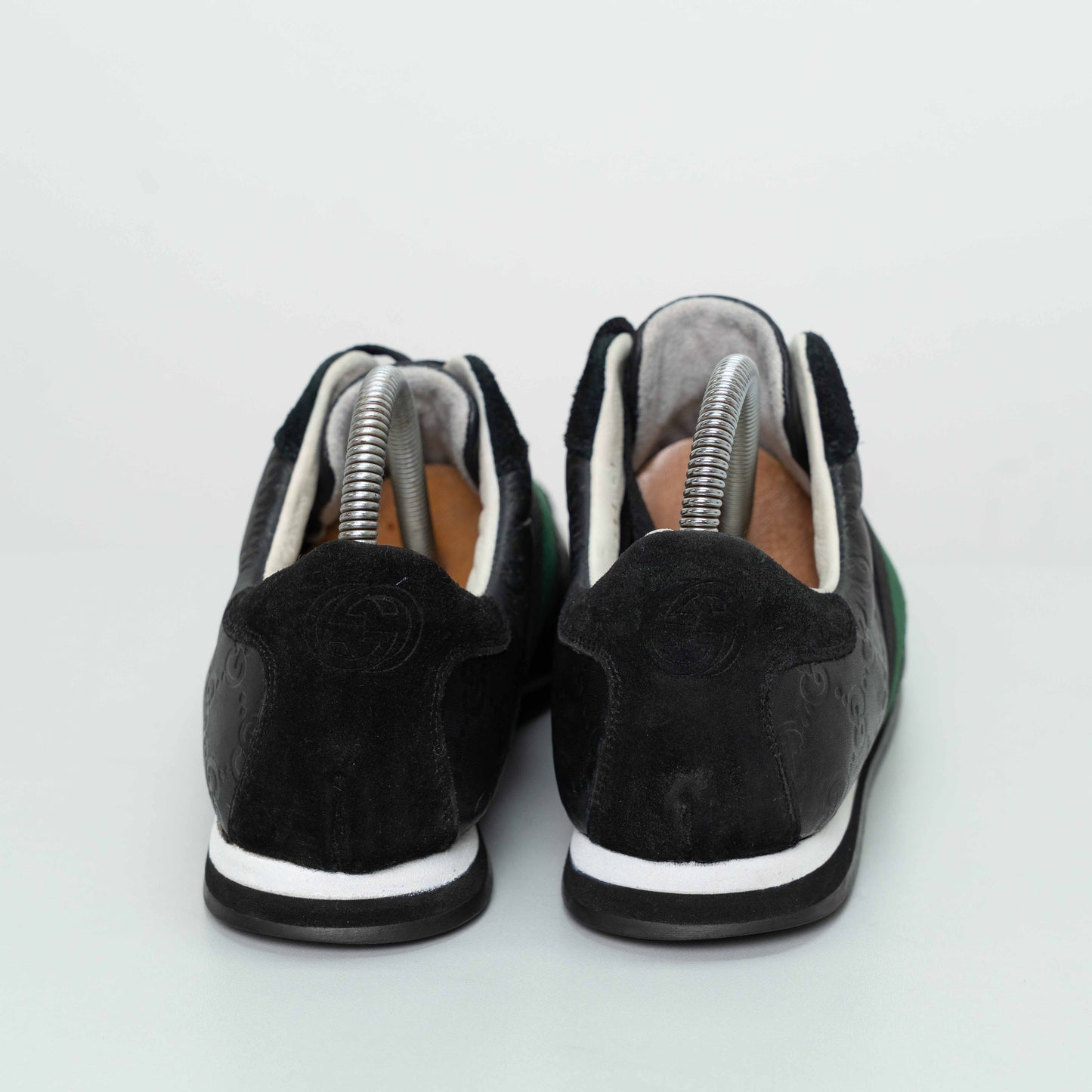 Gucci Black Guccissima Leather & Suede Low-Top Sneakers