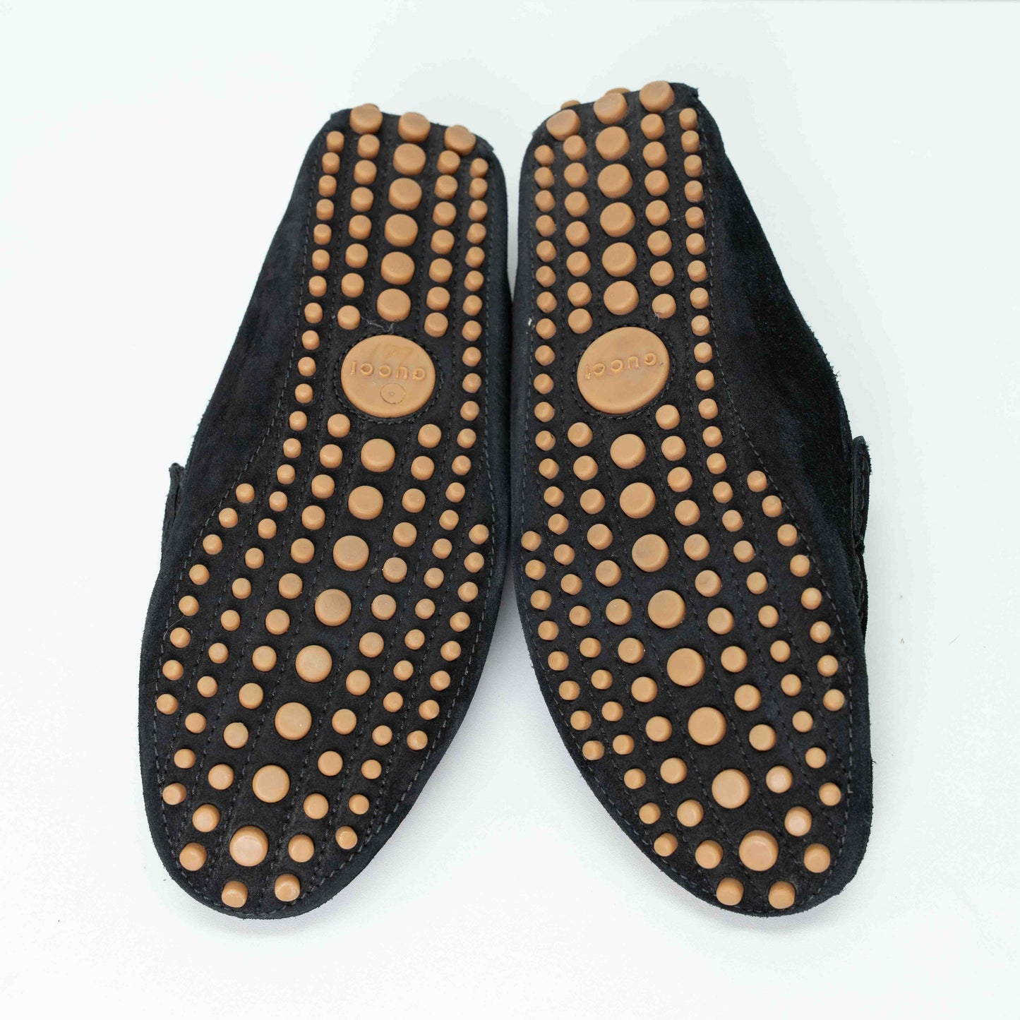 Gucci Black Suede Leather Loafers