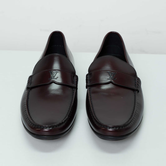 Louis Vuitton Dark Burgundy Leather Loafers