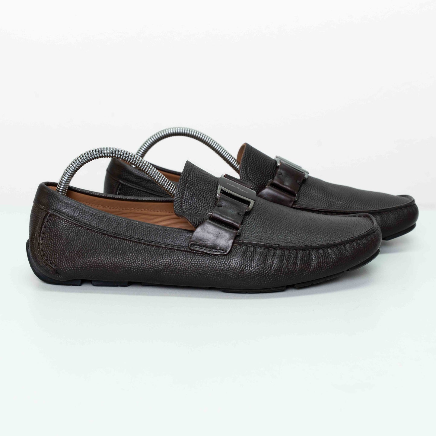 Salvatore Ferragamo Sardegna Dark Brown Moccasins