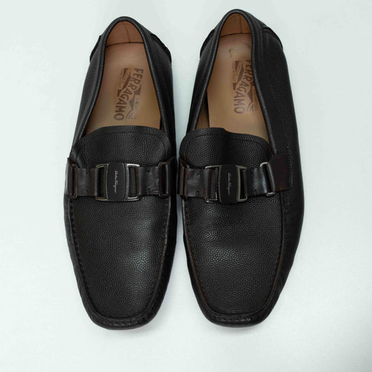 Salvatore Ferragamo Sardegna Dark Brown Moccasins