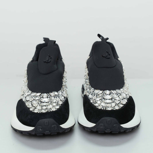 Jimmy Choo Memphis Black Mix Crystal Trainers