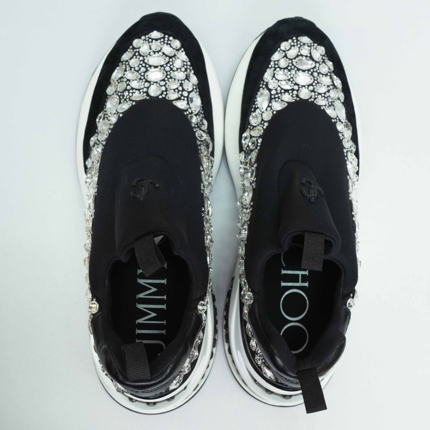 Jimmy Choo Memphis Black Mix Crystal Trainers