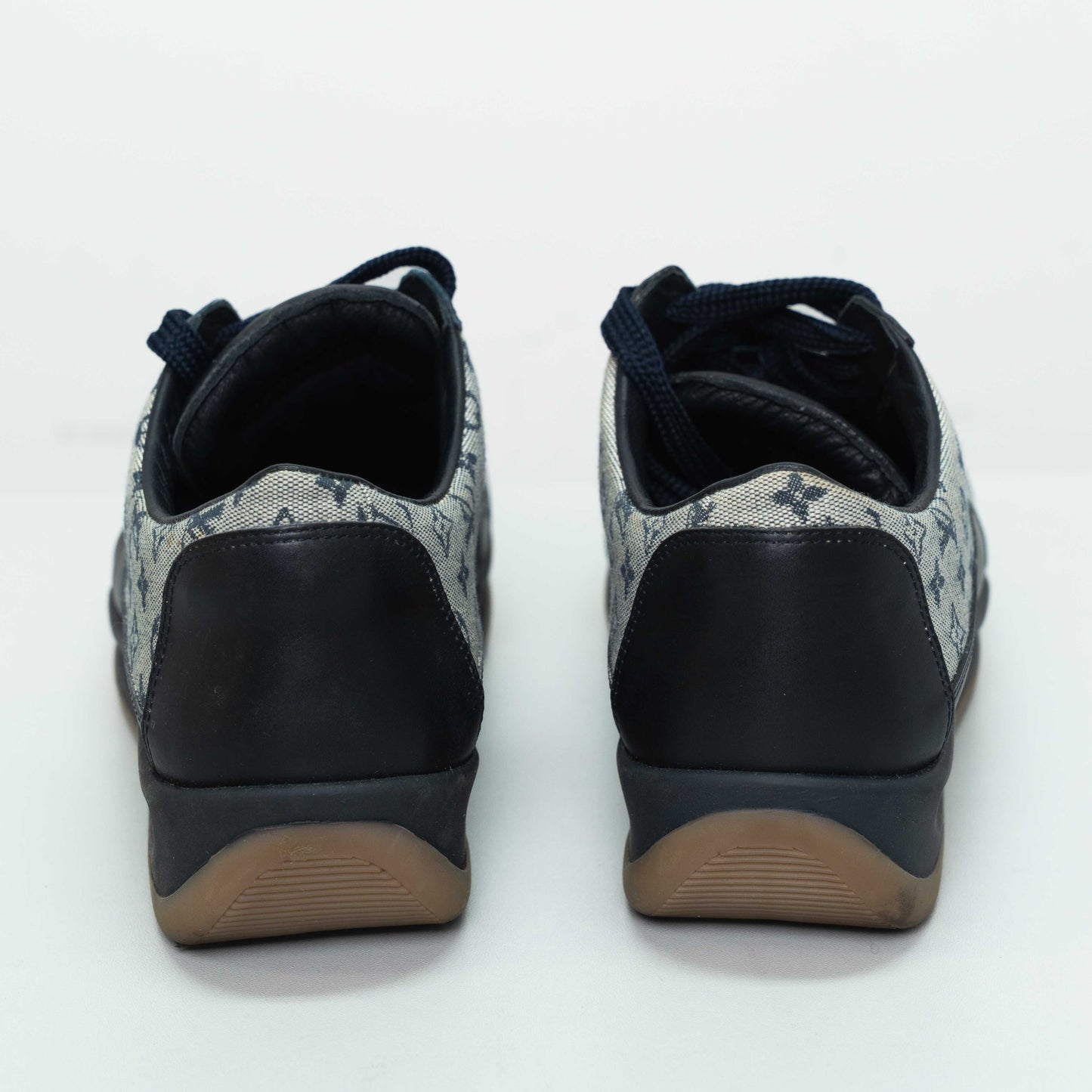 Louis Vuitton Monogram Canvas Navy Leather Sneakers