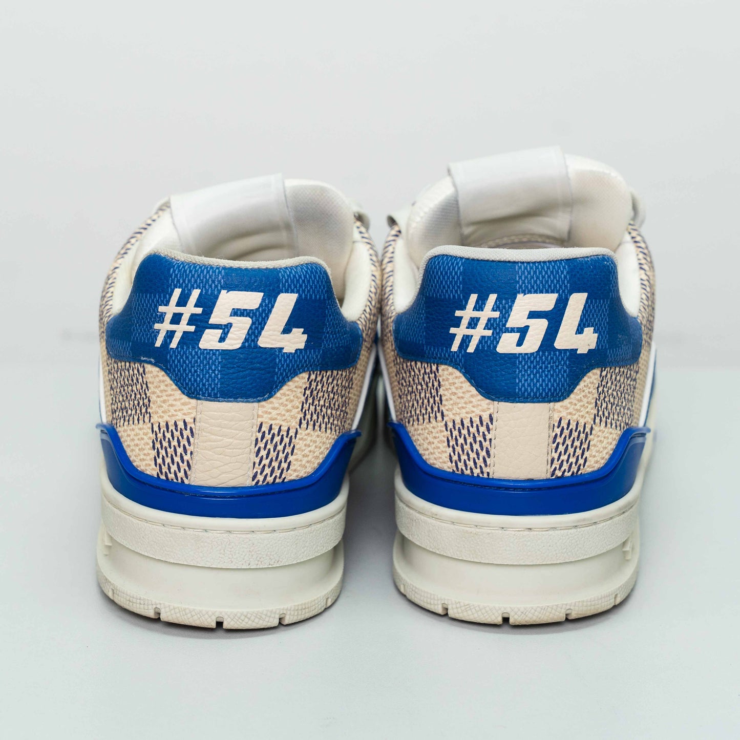 Louis Vuitton Blue Trainer Calf Leather Sneakers