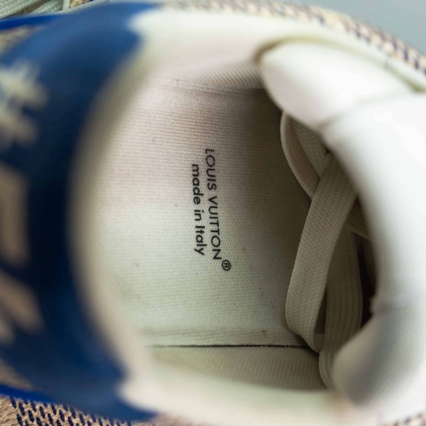 Louis Vuitton Blue Trainer Calf Leather Sneakers
