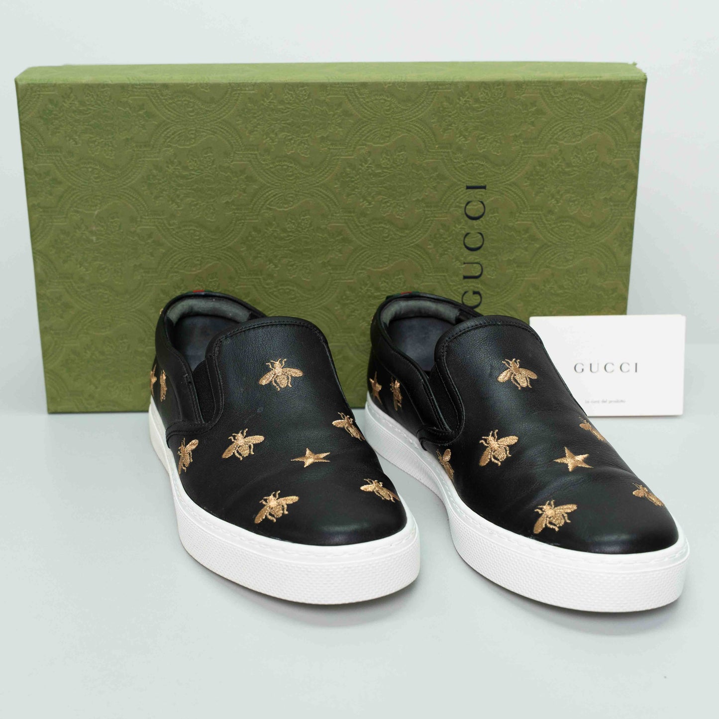 Gucci Meesoo Black Bee Star Slip-On Sneaker