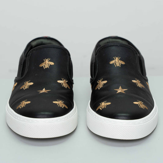 Gucci Meesoo Black Bee Star Slip-On Sneaker