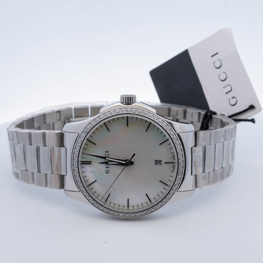 Gucci G-Timeless Diamond Bezel Watch