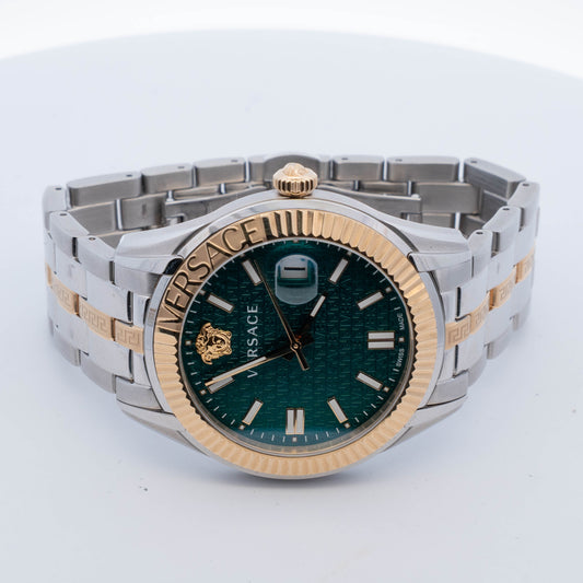 Versace Two-Tone Green Dial Men’s Watch